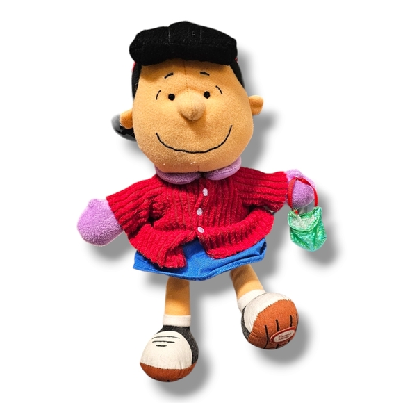 2010 Hallmark Charlie Brown Christmas Lucy Plush Winter Snow Stuffed Animal Toy - Picture 6 of 12